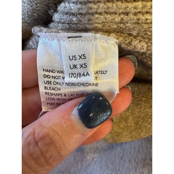 Anthropologie Sweater Women XS Beige Tan Knit Button Shoulder Margarita Tunic - Picture 10 of 11